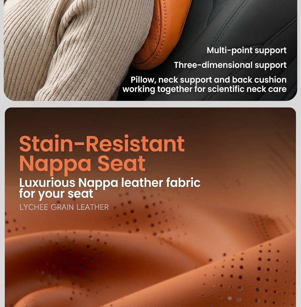Car anti-stain leather headrest cushion lumbar cushion for driving seats, pillows for cervical spine, neck, and high-end neck pillows for car use