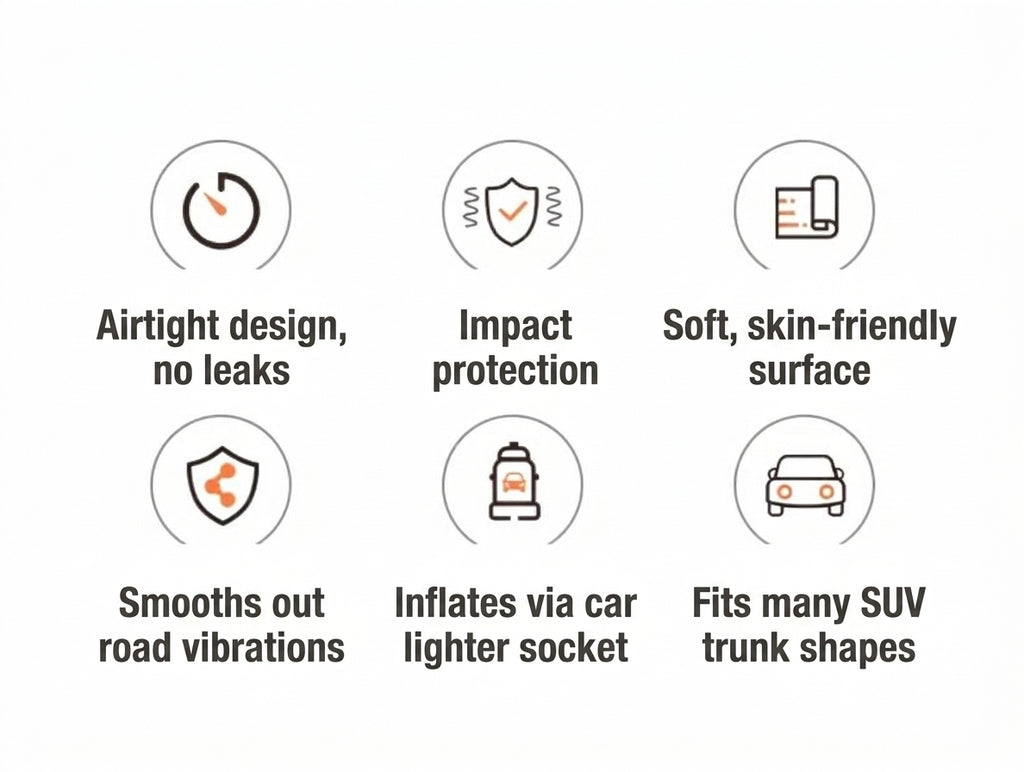 SUV inflatable mattress, car trunk air mattress, in-car sleeping essential, suitable for car camping, Tesla