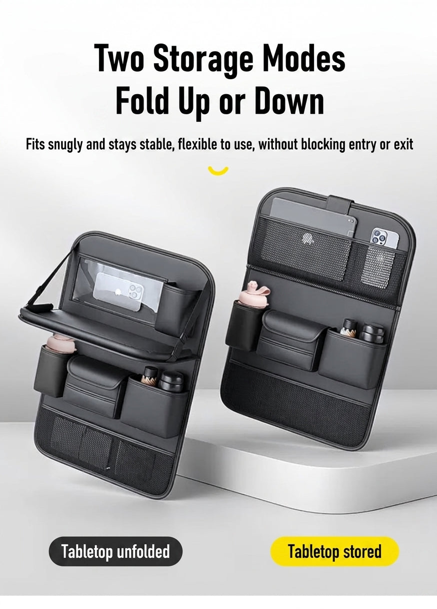 Car seatback storage bag, hanging bag, car front seat, rear seat shelf, small table, and in-car artifact