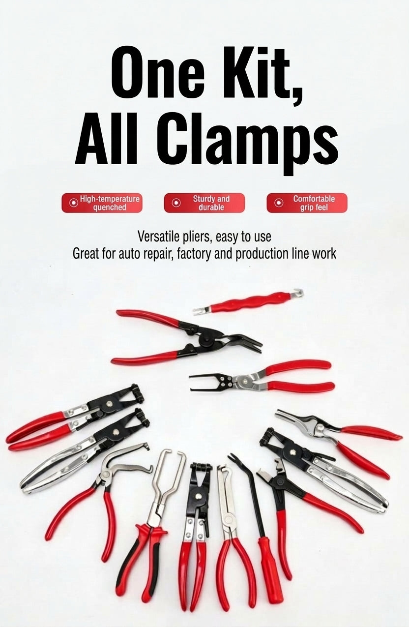 Cross-border automotive repair tool sets, gasoline pipe joint disassembly pliers, car ring separators, pipe bundle pliers, wholesale
