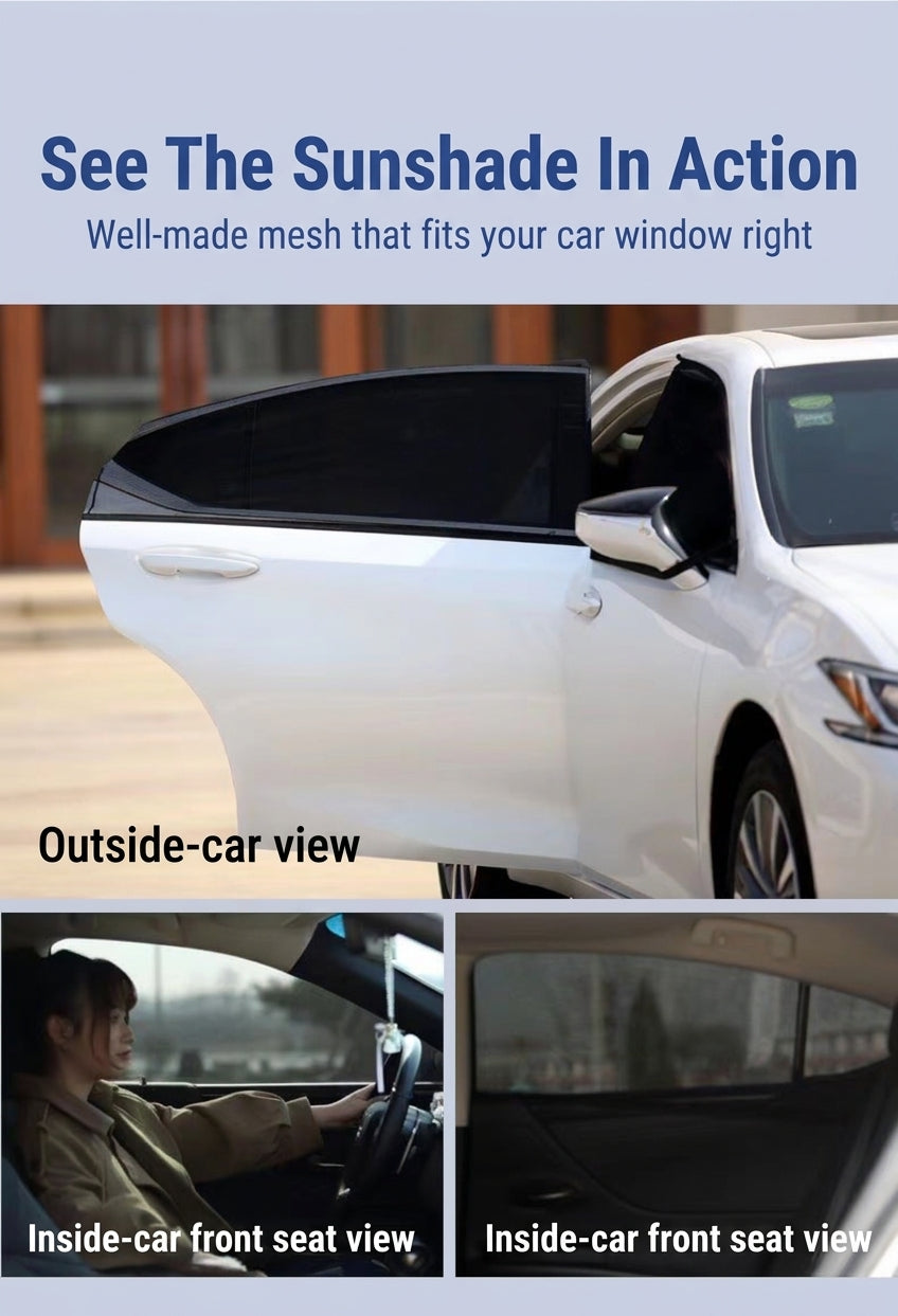 Car Window Sunshade & Mosquito Screen