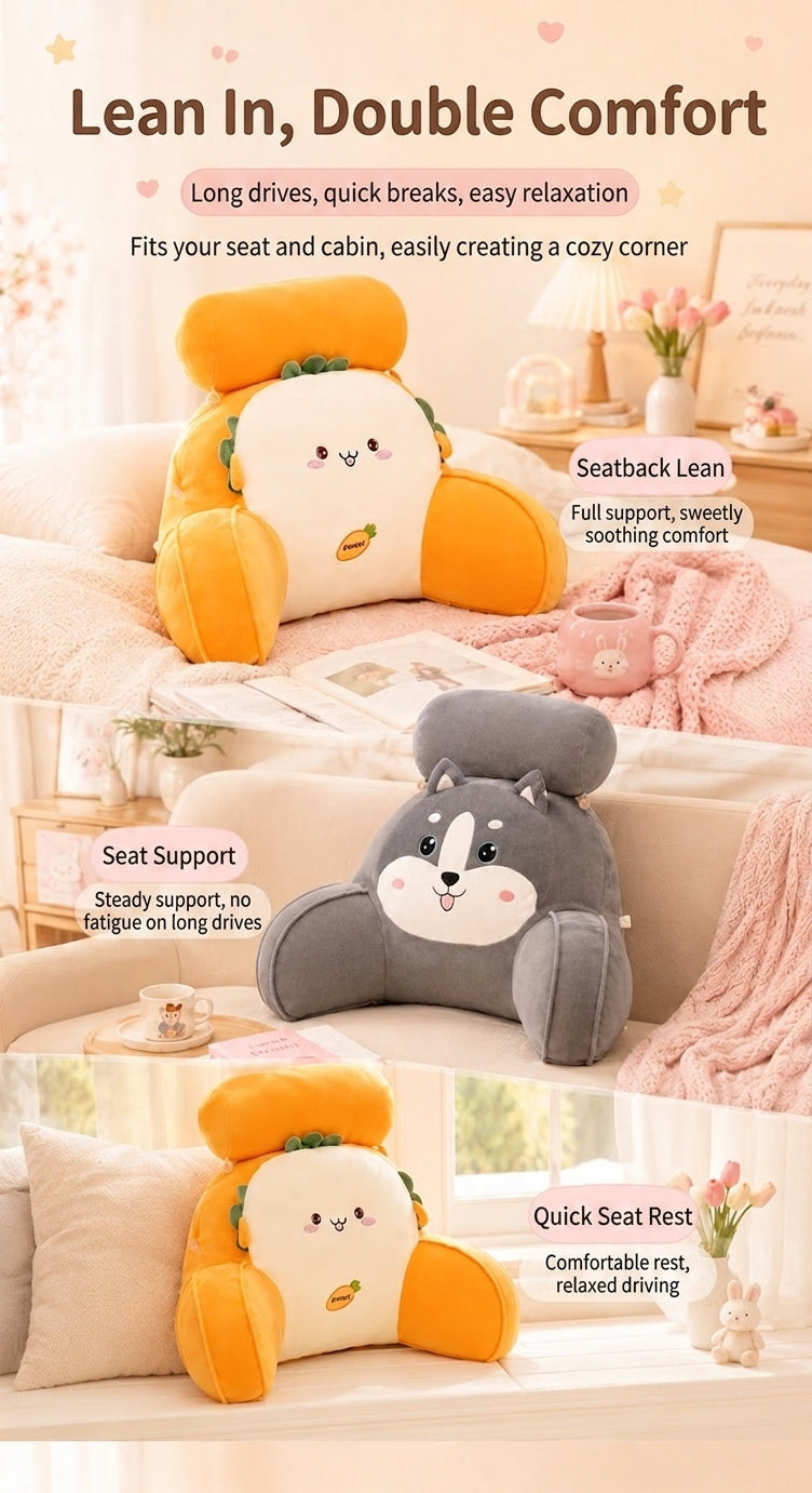 Phone phone cushion, soft bag, dorm bed reading, sofa lumbar support cushion, large headboard pillow, cushion for flopping