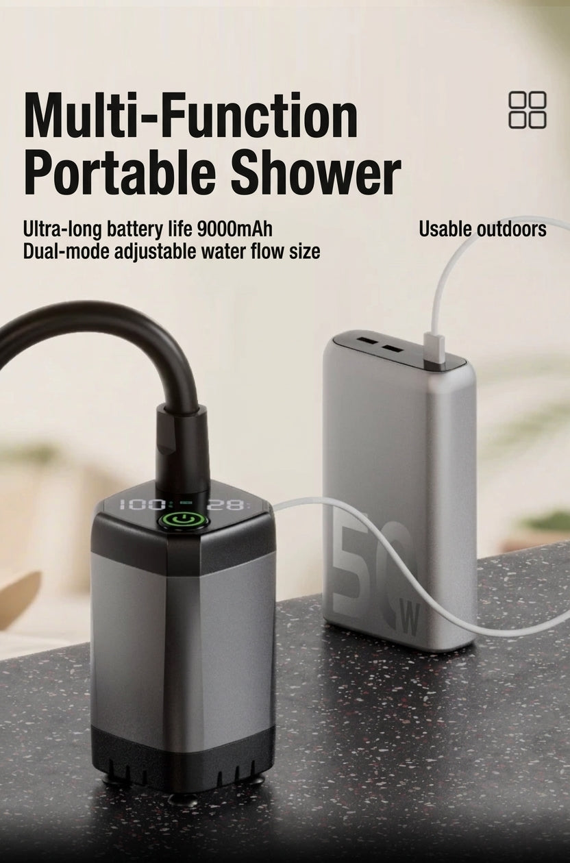 Portable Electric Shower Pump with Battery