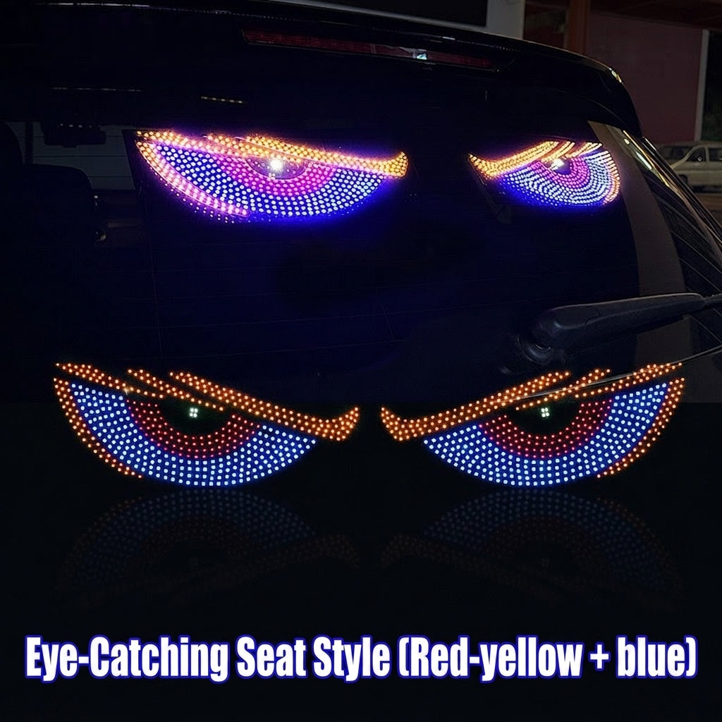 Best-selling automotive devil's eye LED lights, dynamic USB expression lights, LED display front and rear windshield car stickers