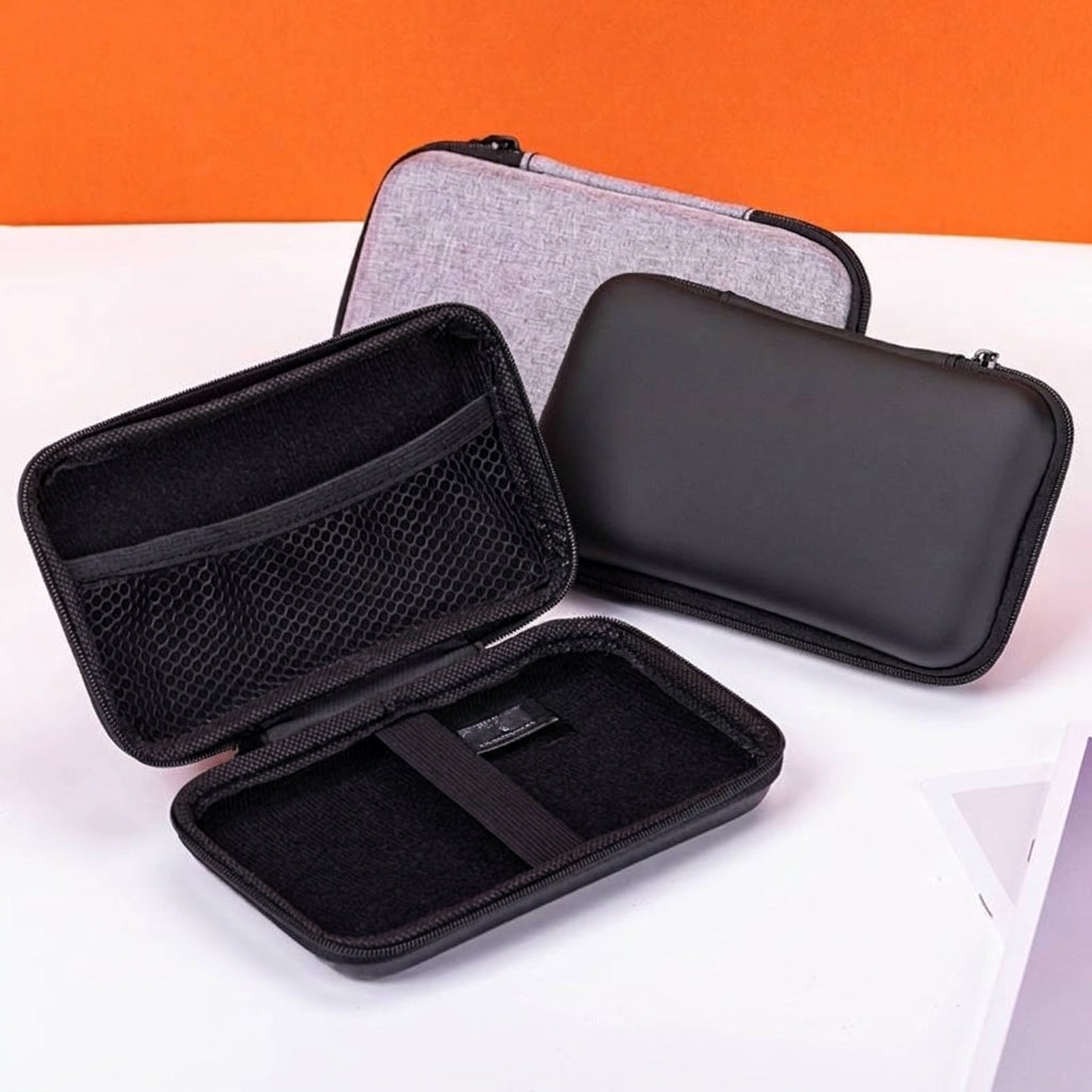 Snowflake Cloth EVA Headphone Bag, Power Bank Hard Drive Bag, Dragon Cloth Earphone Storage Box, Pressure-Resistant Zipper Bag