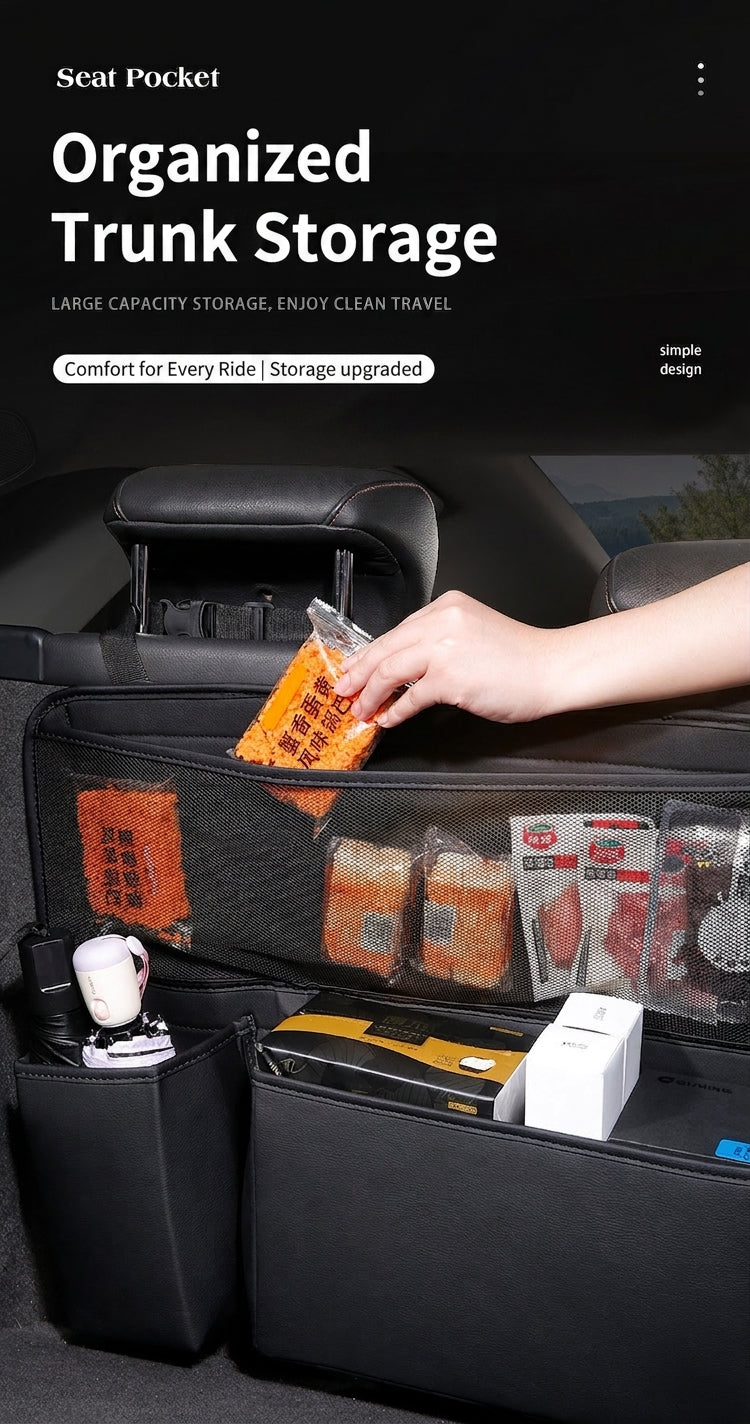 Multifunctional trunk storage bag, large-capacity storage car storage bag, zoned design for easy access and portable storage box