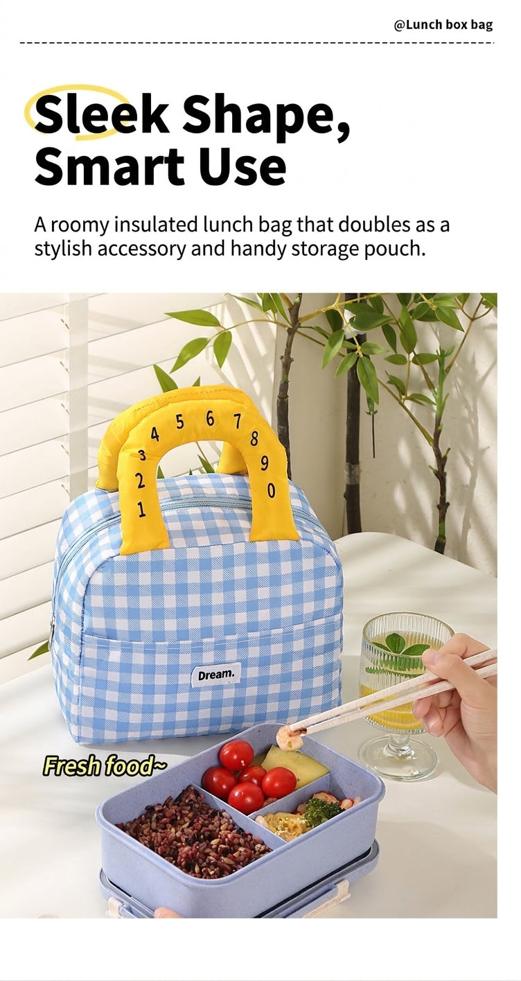 Insulated Lunch Box Bag, Portable Large Capacity