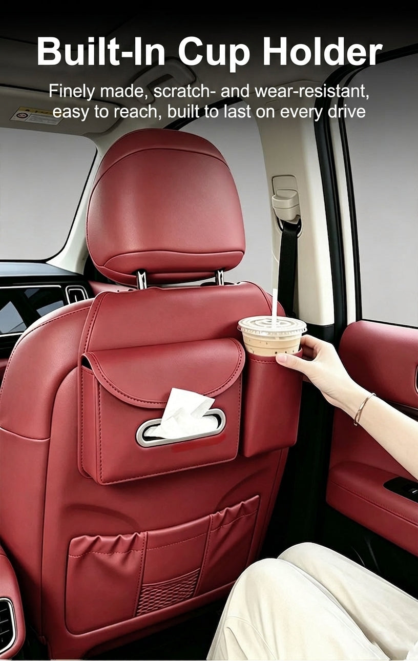 Multifunctional storage bag for car seats, tissue boxes, car storage bags, hanging bags, water cup holders in the car