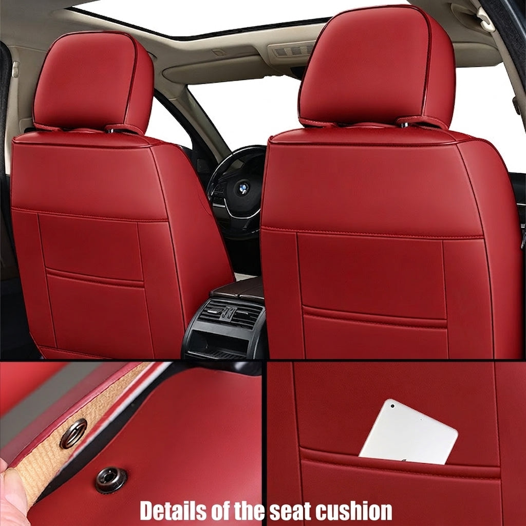 2025 new all-leather fixed lumbar wing Nappa leather car cushion all-season universal full-enveloping seat cover