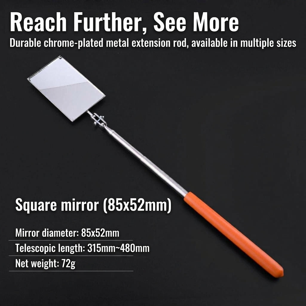 Universal telescopic folding inspection mirror, car bottom inspection mirror, chassis mirror, pipe endoscope, and automotive chassis mirror