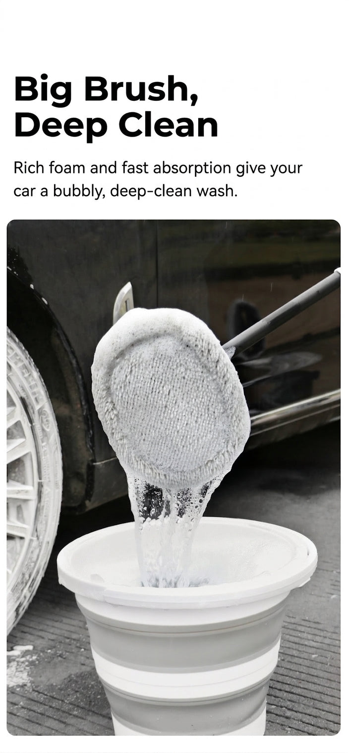 Car Wash Mop with Retractable Bending Rod