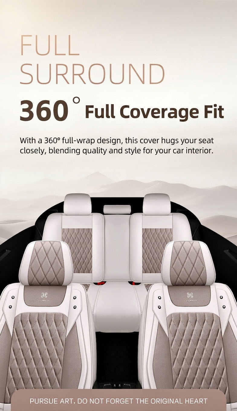 New car seat cushion, all-season universal seat, Nappa leather full-coverage seat cover, small sedan SUV seat cushion manufacturer wholesale