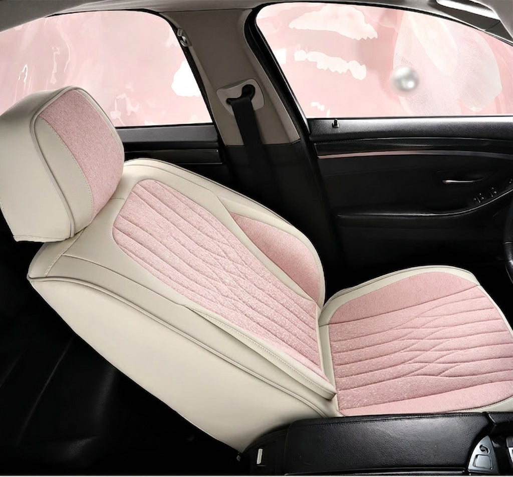 Car seat cushion linen fabric art all-inclusive all-season universal goddess seat cushion 2026 new model interior breathable seat cover wholesale