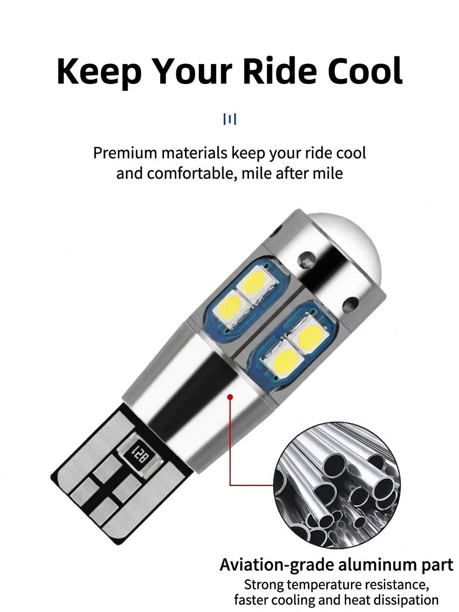Car LED Width Indicator Light T10 3030 10smd License Plate Light Reading Light W5W Bright Small Bulb