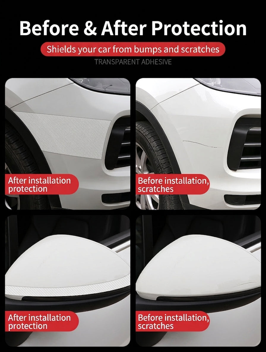 Car sill strips, carbon fiber bumper anti-collision strips, anti-stepping paste, carbon fiber pattern, universal body film stickers, decorative strips