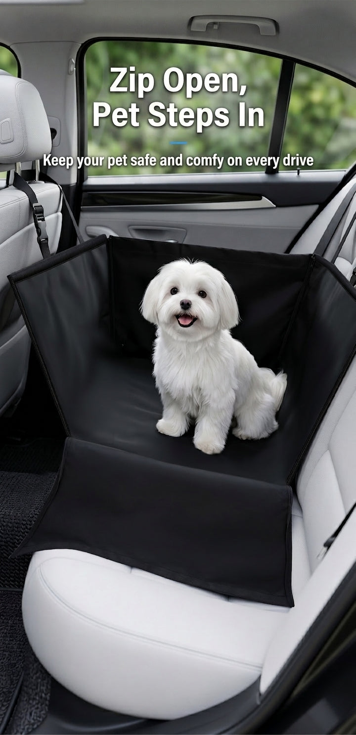 Cross-border best-selling car pet cushion: Oxford fabric for the car, rear seat waterproof and dirt-resistant, portable and foldable
