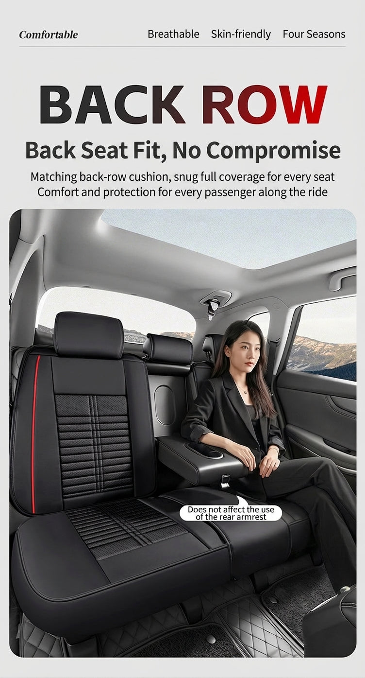 Cross-border car seat cushions with a light luxury, premium feel, all-around car seat cushions, all-season universal, simple, breathable, stain-resistant, and stain-resistant