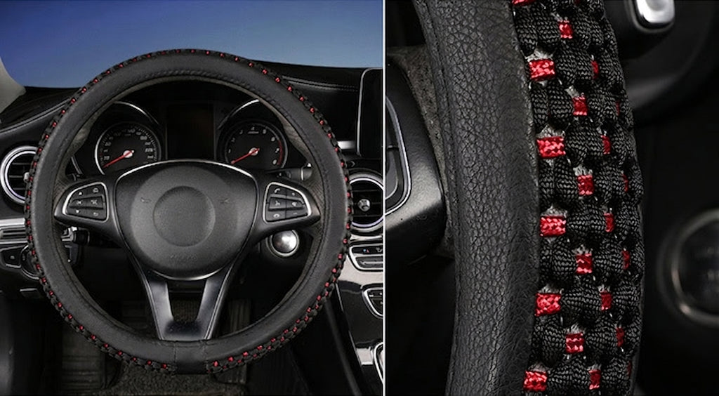 Factory direct sales of Ice Silk breathable non-slip steering wheel covers, all-season universal car handlebar covers, cross-border e-commerce Amazon