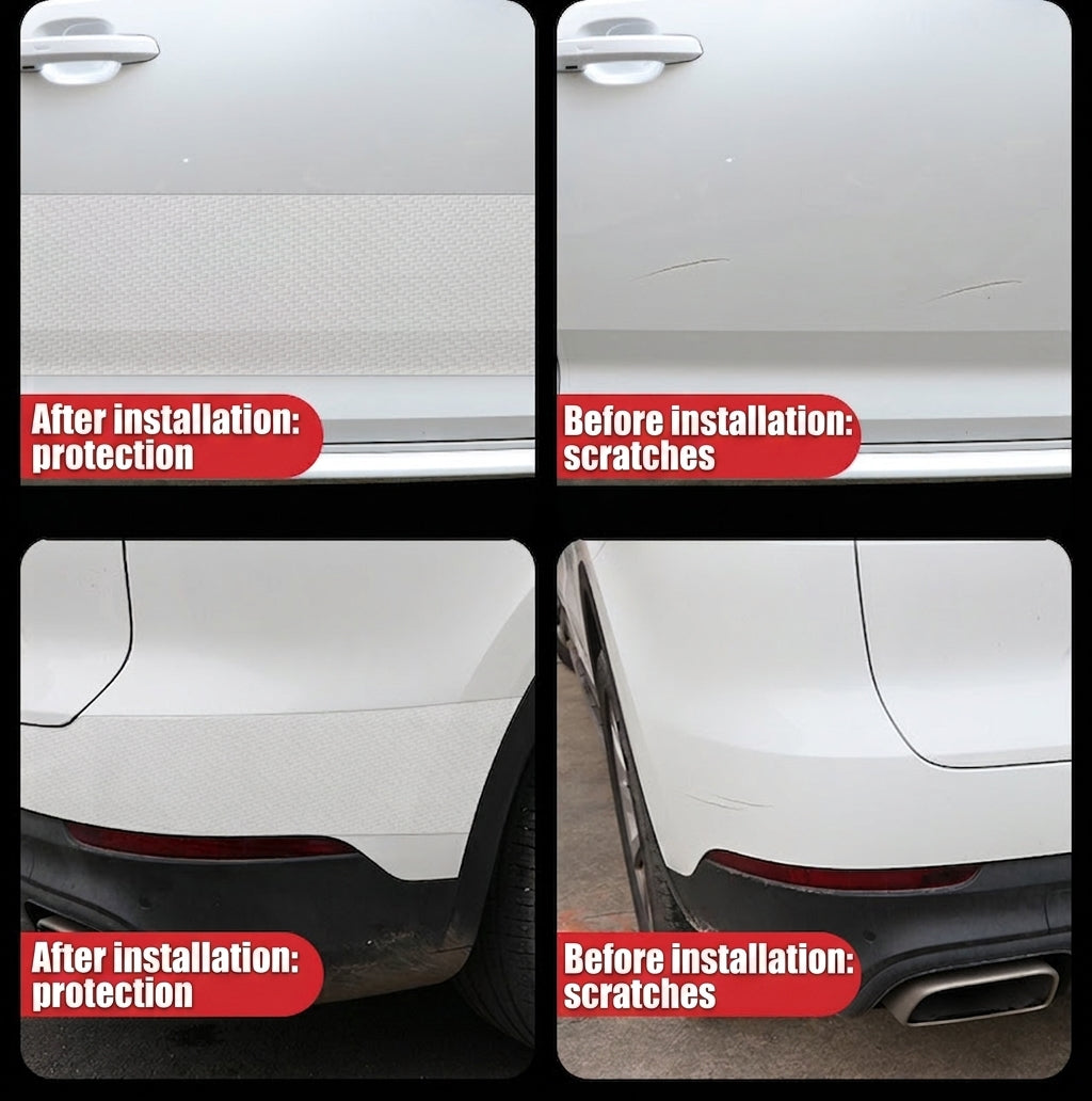 Car sill strips, carbon fiber bumper anti-collision strips, anti-stepping paste, carbon fiber pattern, universal body film stickers, decorative strips