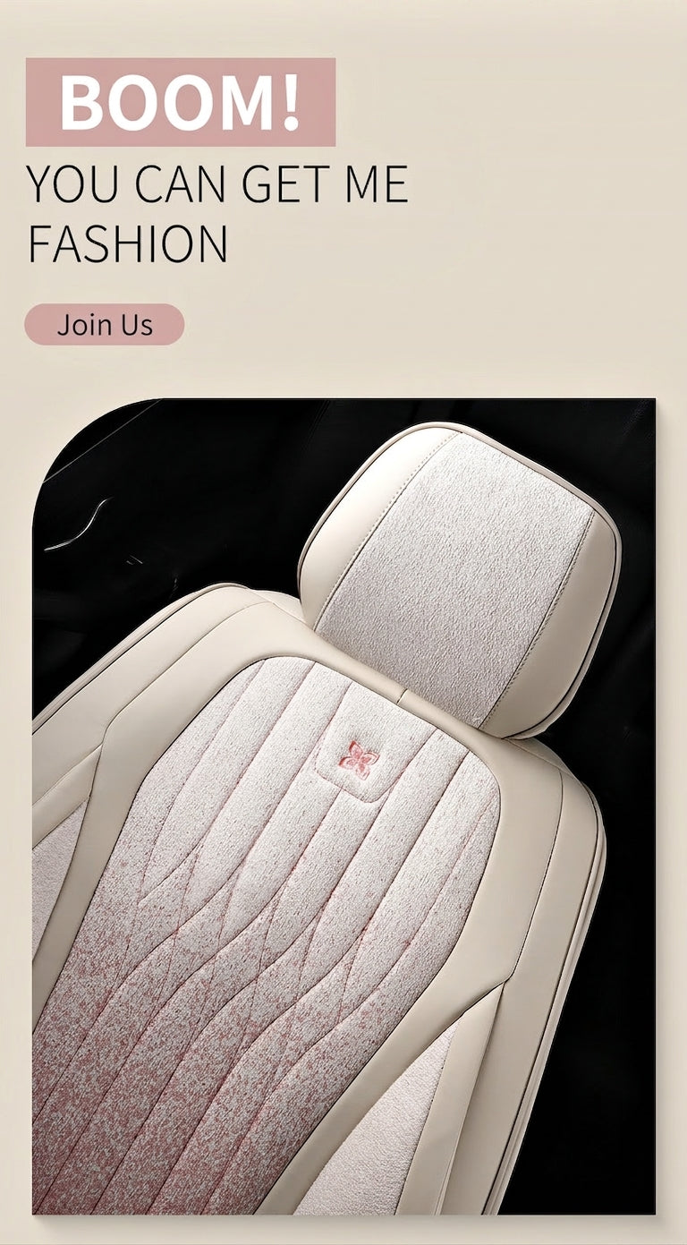 Car seat cushion linen fabric art all-inclusive all-season universal goddess seat cushion 2026 new model interior breathable seat cover wholesale