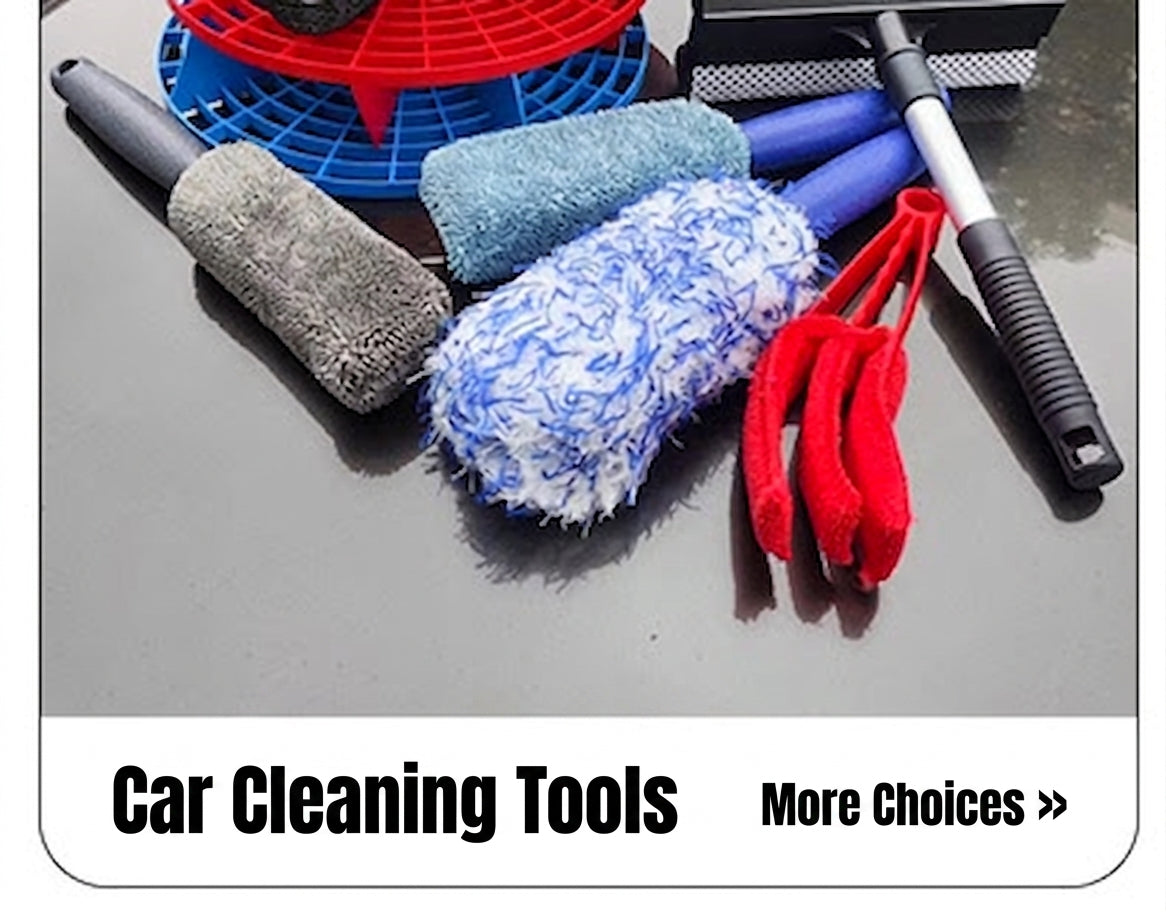 Car Wash 9-Piece Set: Car Cleaning Supplies, Wheel Hub Brush, Polishing Waxing Sponge Blocks, Car Wash Towels, Car Wipes