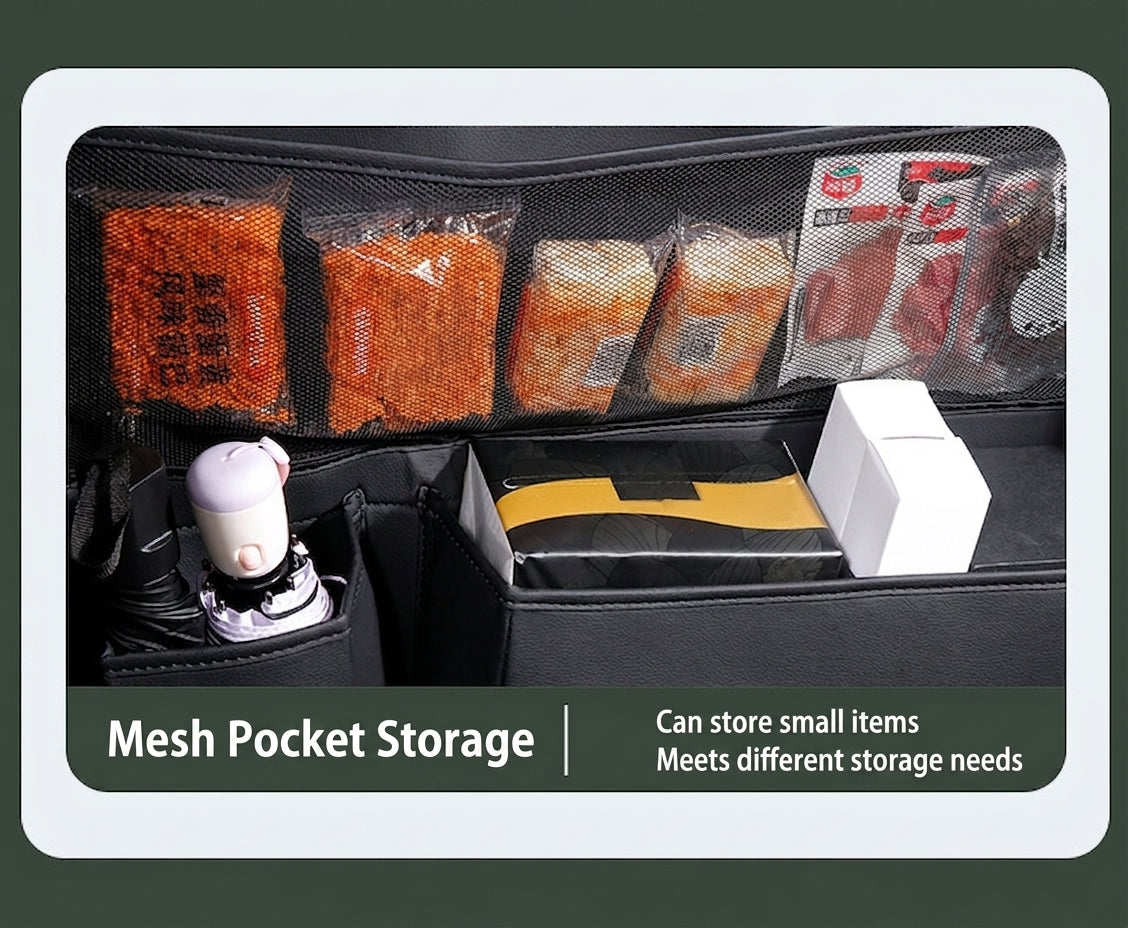 Multifunctional trunk storage bag, large-capacity storage car storage bag, zoned design for easy access and portable storage box