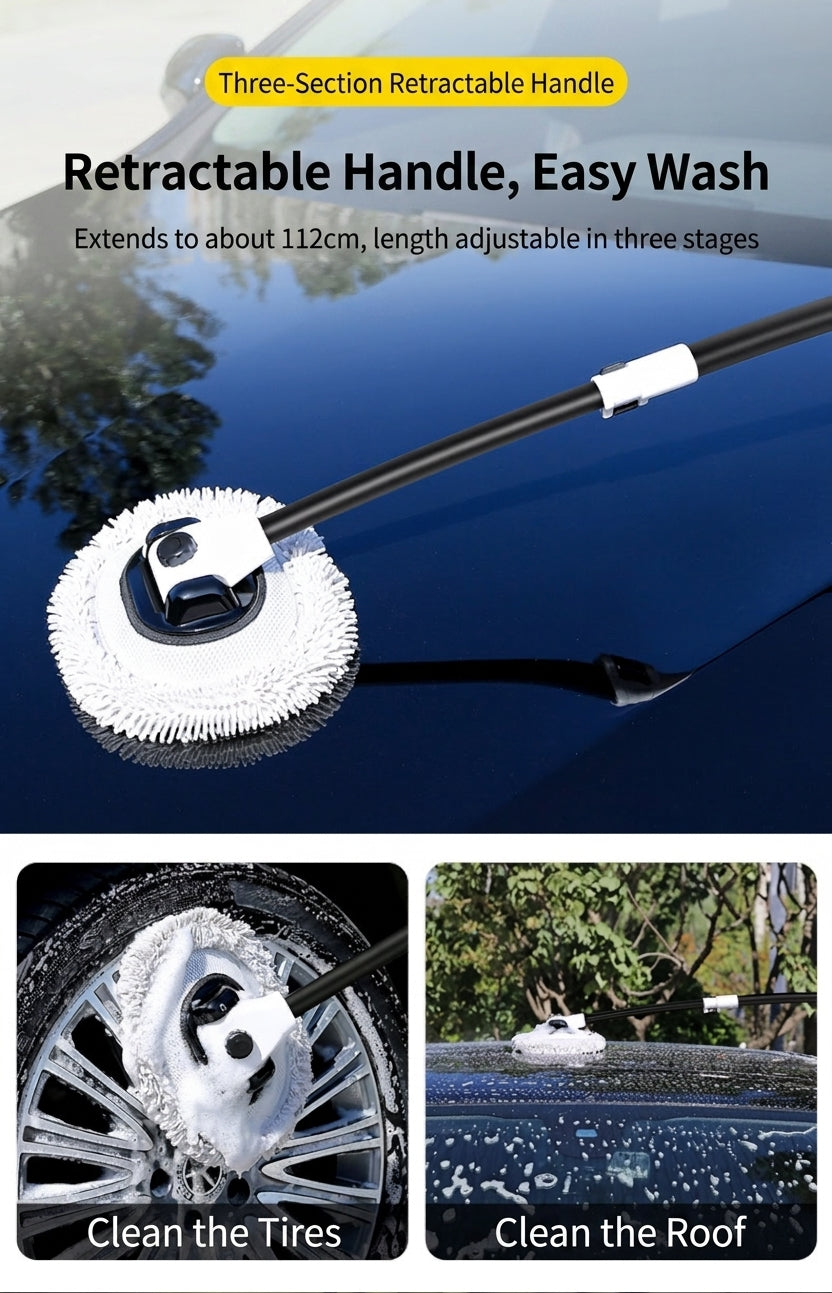 Car Wash Mop Retractable Long Handle Bending Bar Brush Car Brush Car Brush Car Wash Brush Soft Bristle Cleaning Tools Wholesale