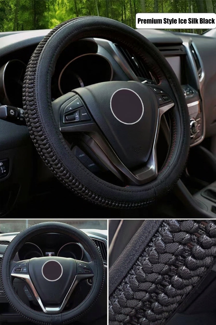 Steering Wheel Cover, Ice Silk, Universal Fit