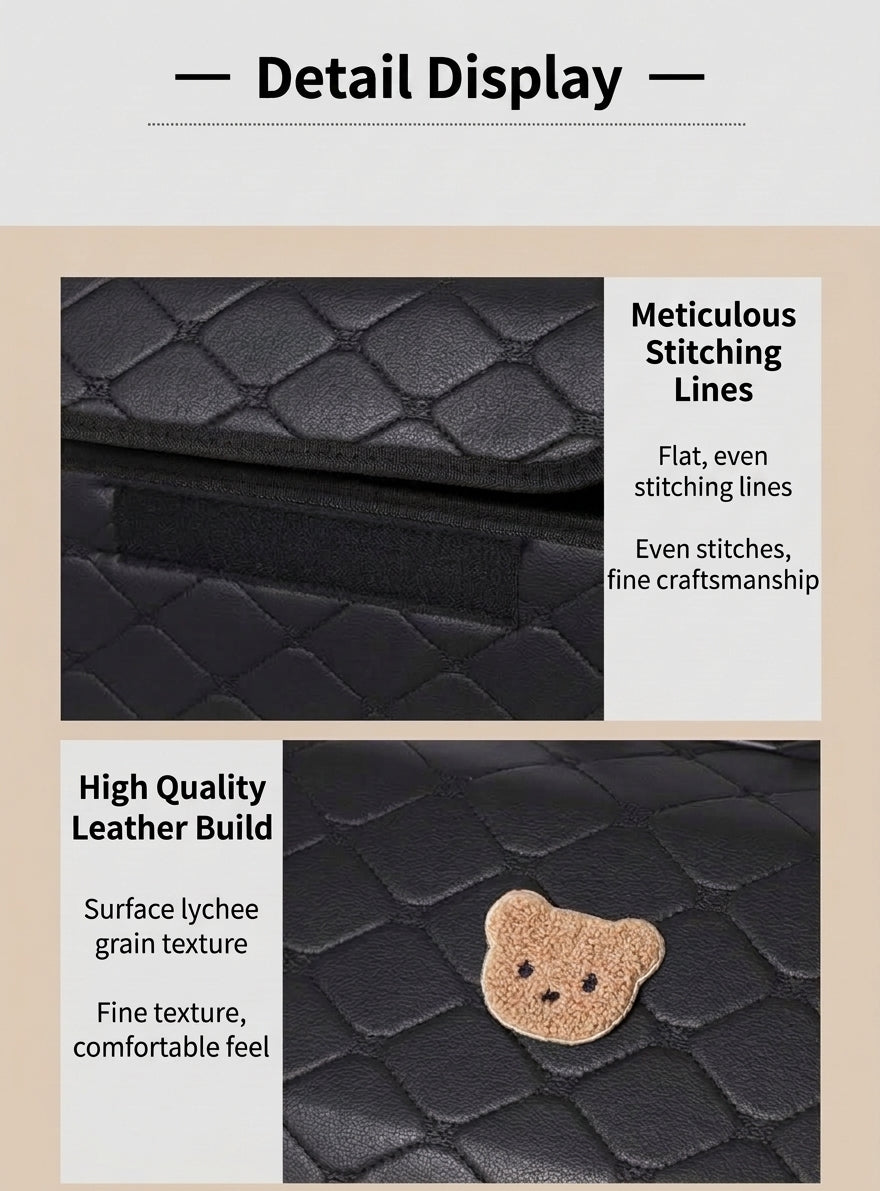 Car trunk storage box, leather multifunctional foldable storage box, storage box, storage box, car interior accessories