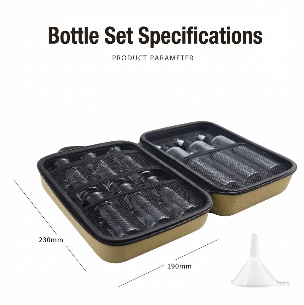 Camping and Outdoor Cooking Seasoning Bottle Set, Outdoor Portable Storage PET Spice Bottle, Repackaging Bottle, Oil Bottle Organizer Bag