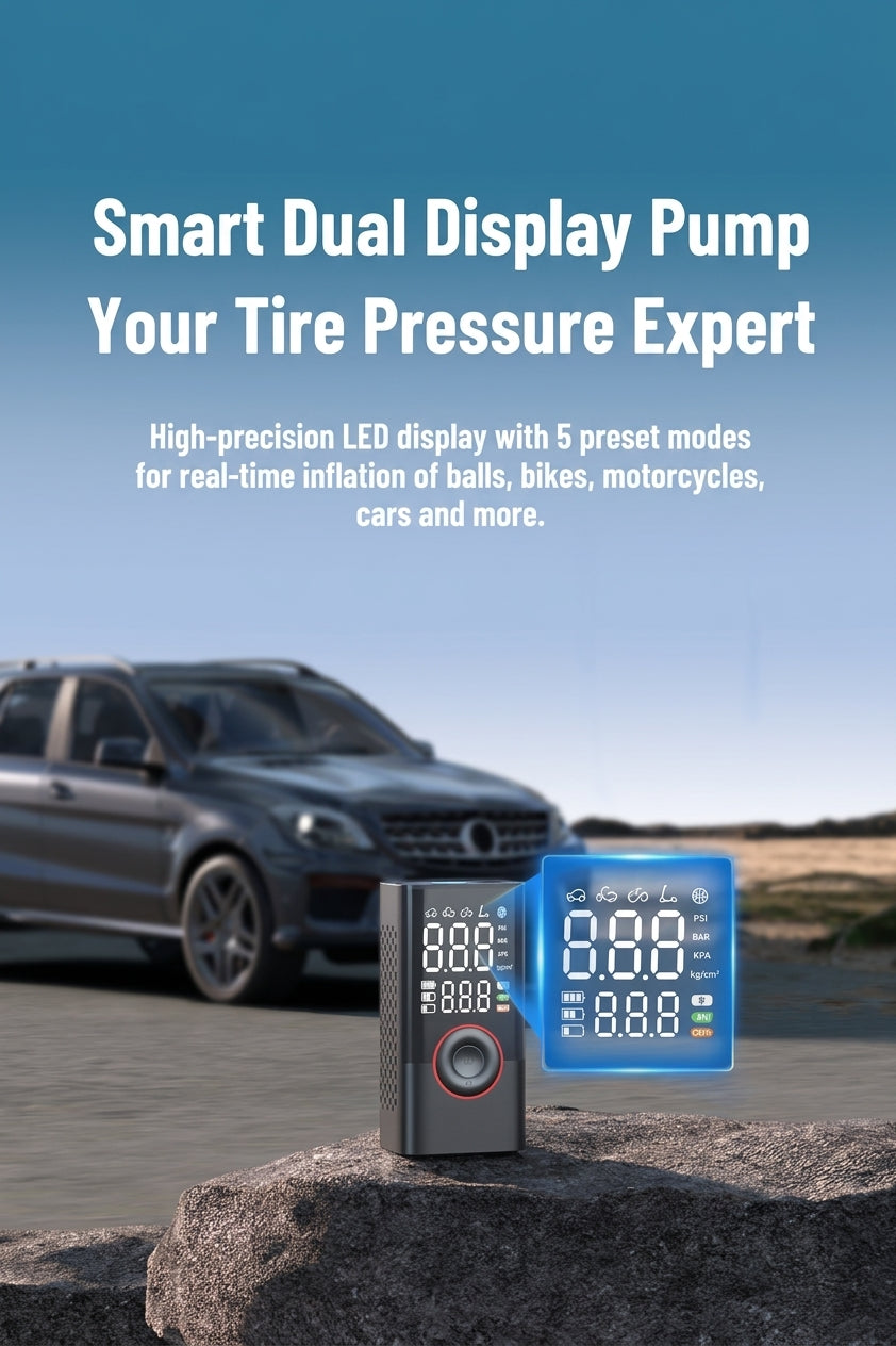Cross-border portable air pump, mini bike, electric tire, pump, handheld, charging, dual-purpose car inflatable