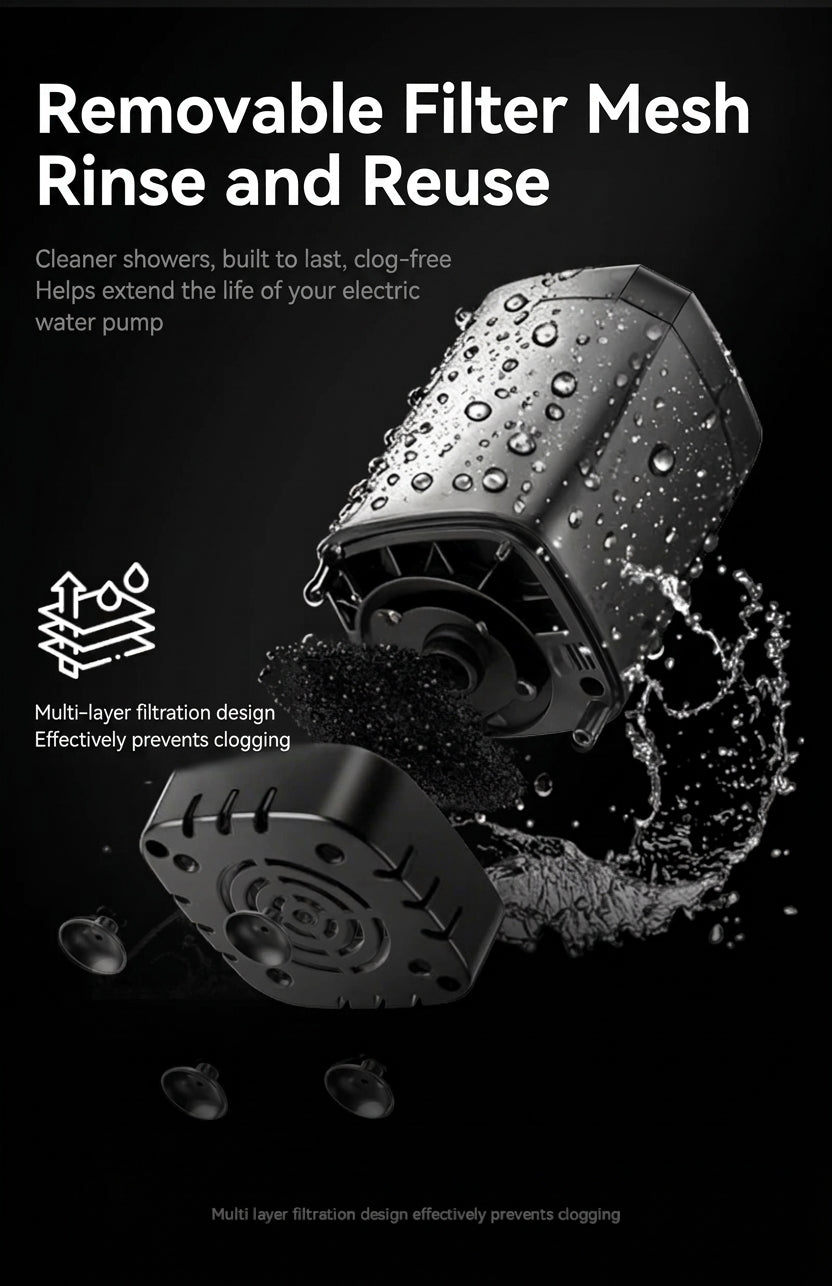 Portable Electric Shower Pump with Battery