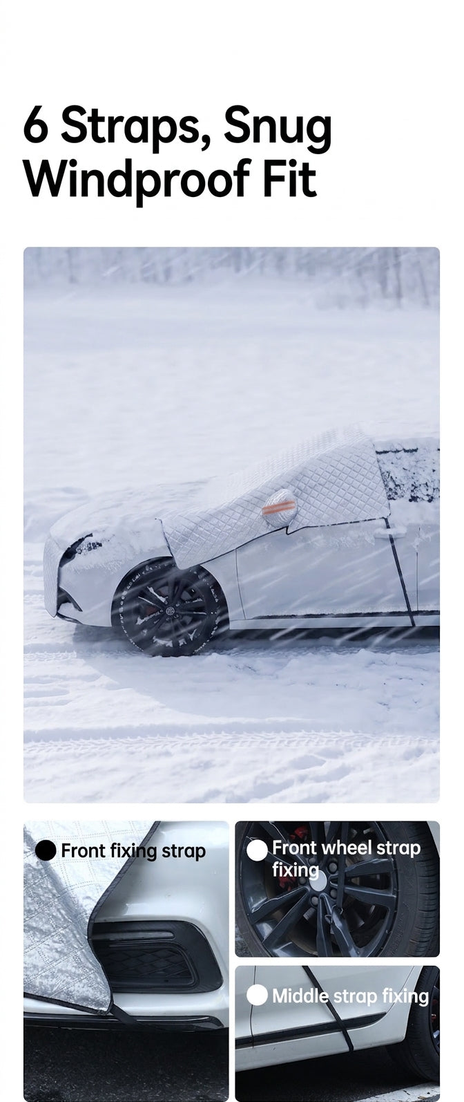 Car Hood & Windshield Snow Cover - Front Half