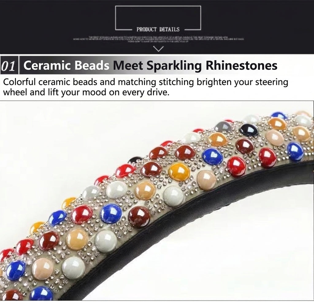 Steering Wheel Cover with Ceramic Ice Beads