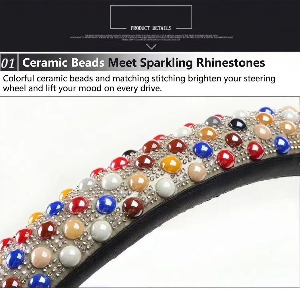 Steering Wheel Cover with Ceramic Ice Beads