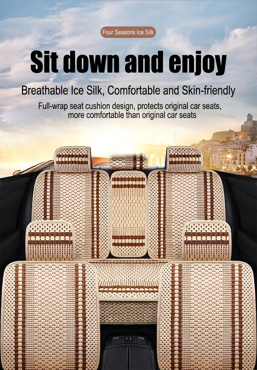 Car Cushion Four Seasons Universal Ice Silk Seat Cover Summer Cool Cushion Single Piece Car Single Pad Wholesale Factory Direct All-Inclusive
