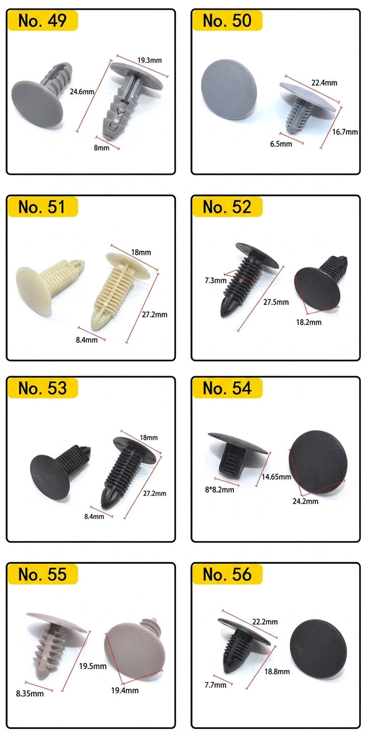 Car universal nylon roof, trunk interior buckle, rivet seal, pickup card, barb buckle, Christmas tree buckle