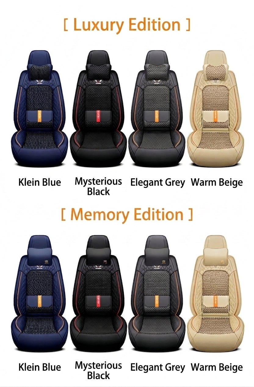 The 2025 new lumbar Napa leather ice silk car seat cushion is suitable for all seasons