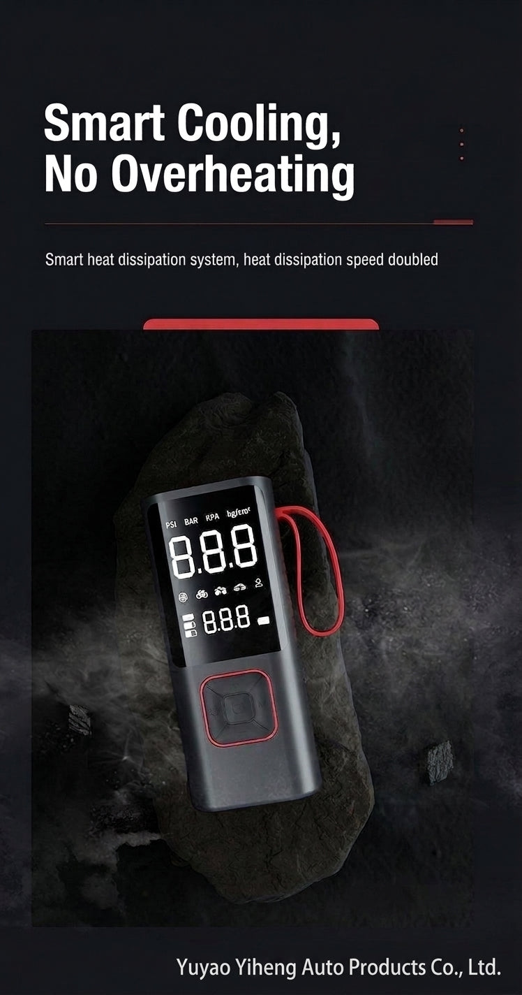 Car Inflator Pump Outdoor Convenient Car Wireless Inflator Pump Digital Tire Pressure Car Tire Electric Pump