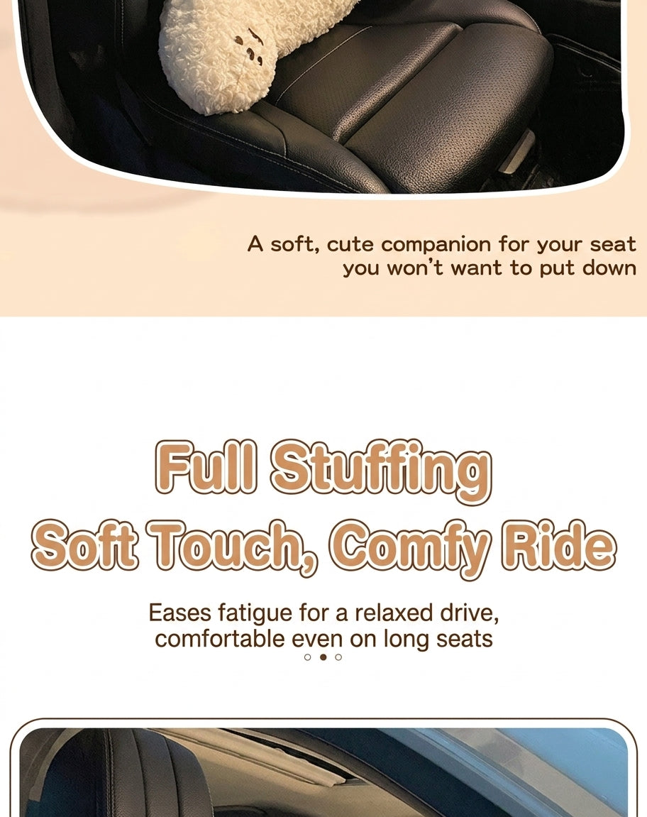 Car headrest, neck pillow, a pair of female driver pillows, cute dogs, car cushions, car seats, lumbar and neck pillows