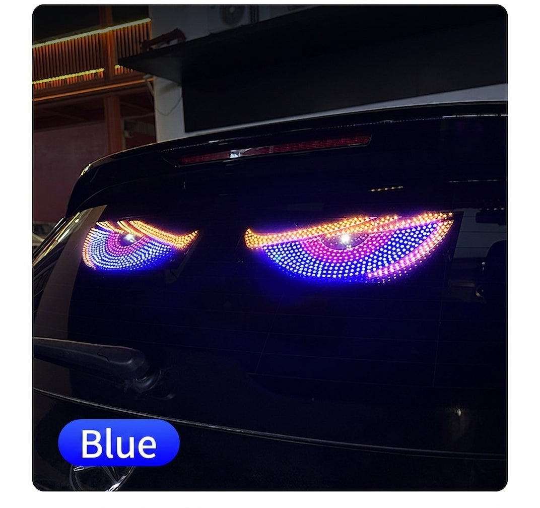 Cross-border car dynamic devil's eye LED warning light, truck truck truck eye light dynamic display light