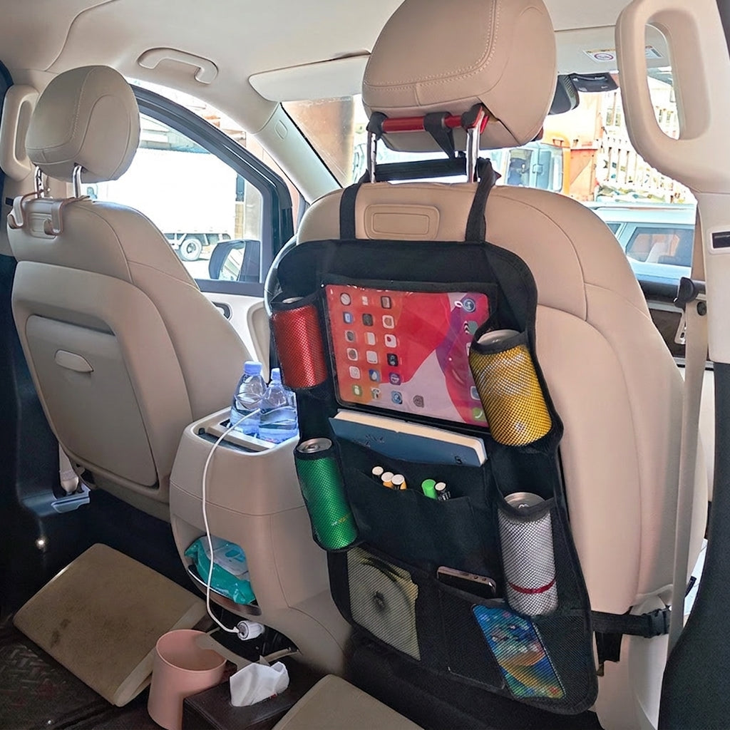 Cross-border best-selling car storage bags, multifunctional car seat back storage bags, waterproof foldable car storage bags