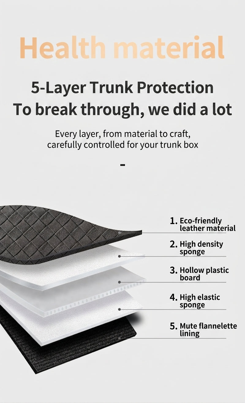 New woven pattern car trunk storage box, foldable car storage box, leather organizer box, factory wholesale