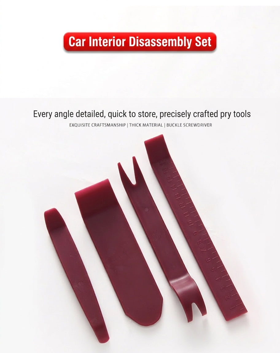 Car audio disassembly tools, plastic interior door panel pry plate, snap screwdriver, 5-piece set with glue buckle, 6-inch screwdriver