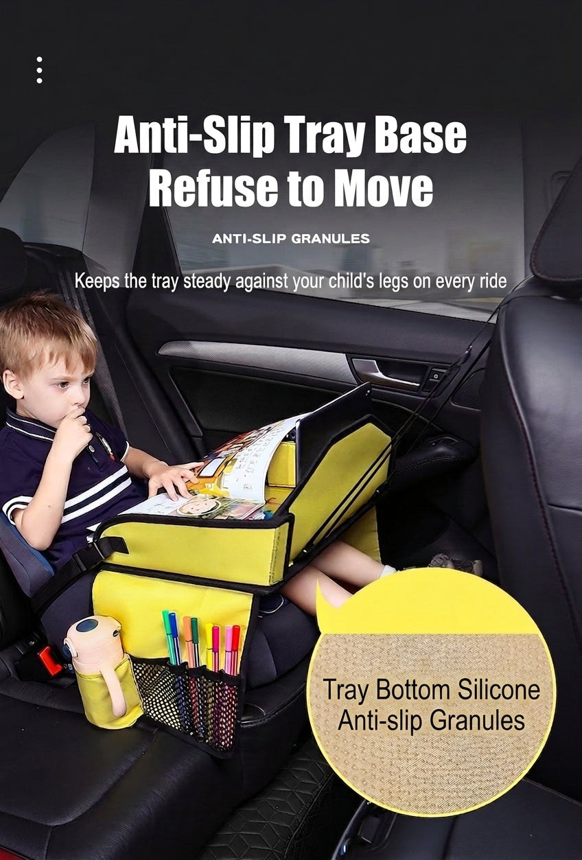 Cross-border car mini table, children's travel tray, car rear seat soothing tool, safety seat folding table
