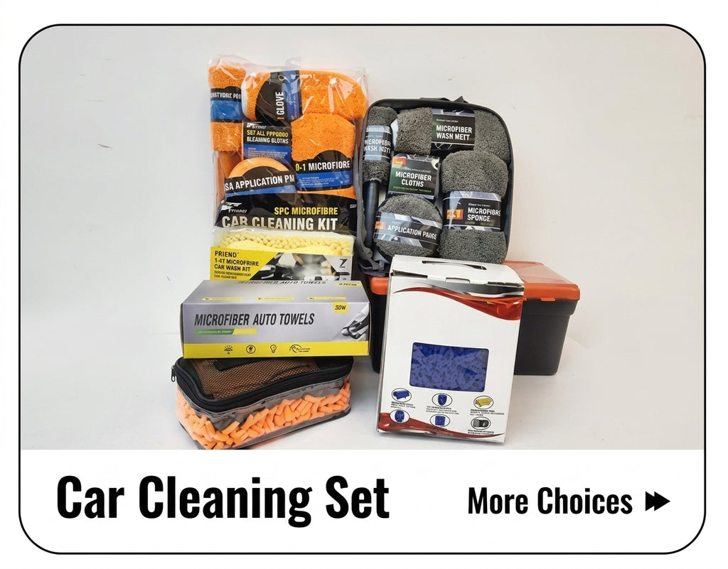 Car Wash 9 Piece Set Car Towel Home Car Beauty Cleaning Gloves Towel Wipes Waxing Sponge Wheel Brush
