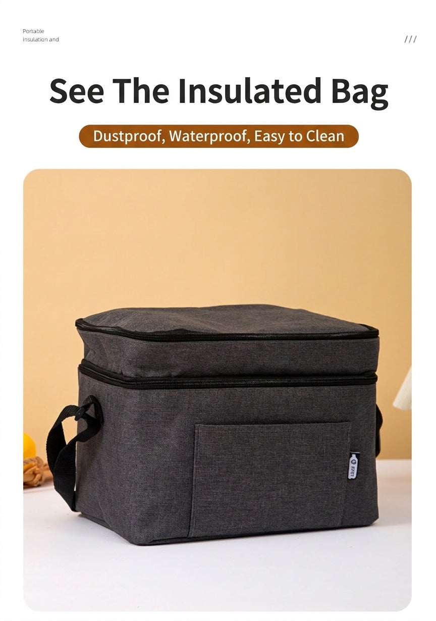 Car Accessory Insulated Cooler Bag, Gray