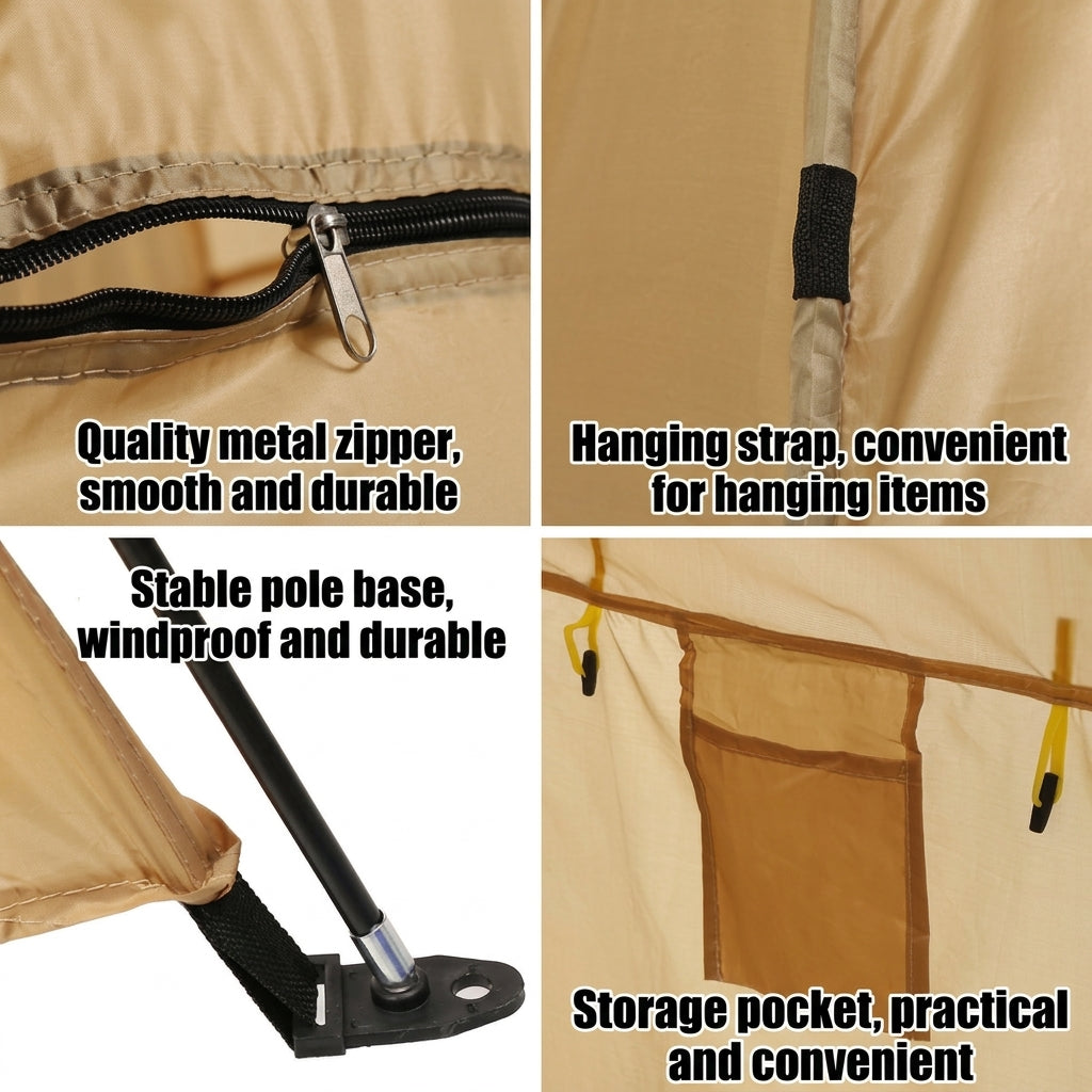 The new changing tent is portable for bathing, birdwatching, fishing, toilet guard, and portable warmth, preventing light leakage