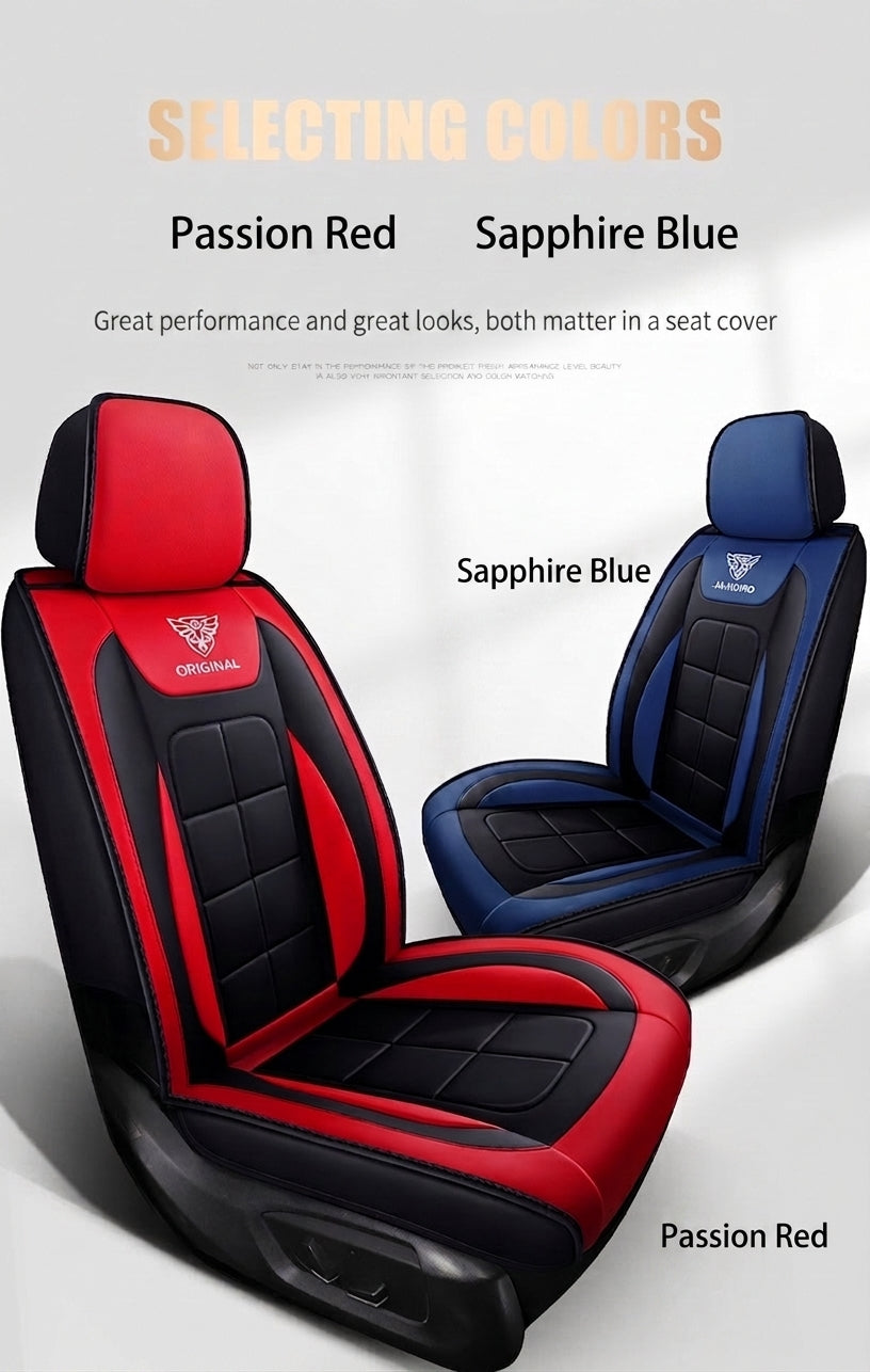 The five-seater car seat cushion is fully surrounded by the all-season universal leather seat cover, which is wear-resistant, dirt-resistant and breathable
