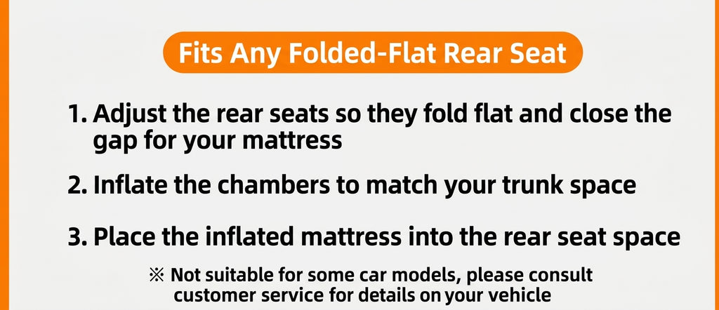 Car inflatable mattress, rear seat sleeping mat, multifunctional travel mattress, thickened inflatable mattress for SUVs and sedans